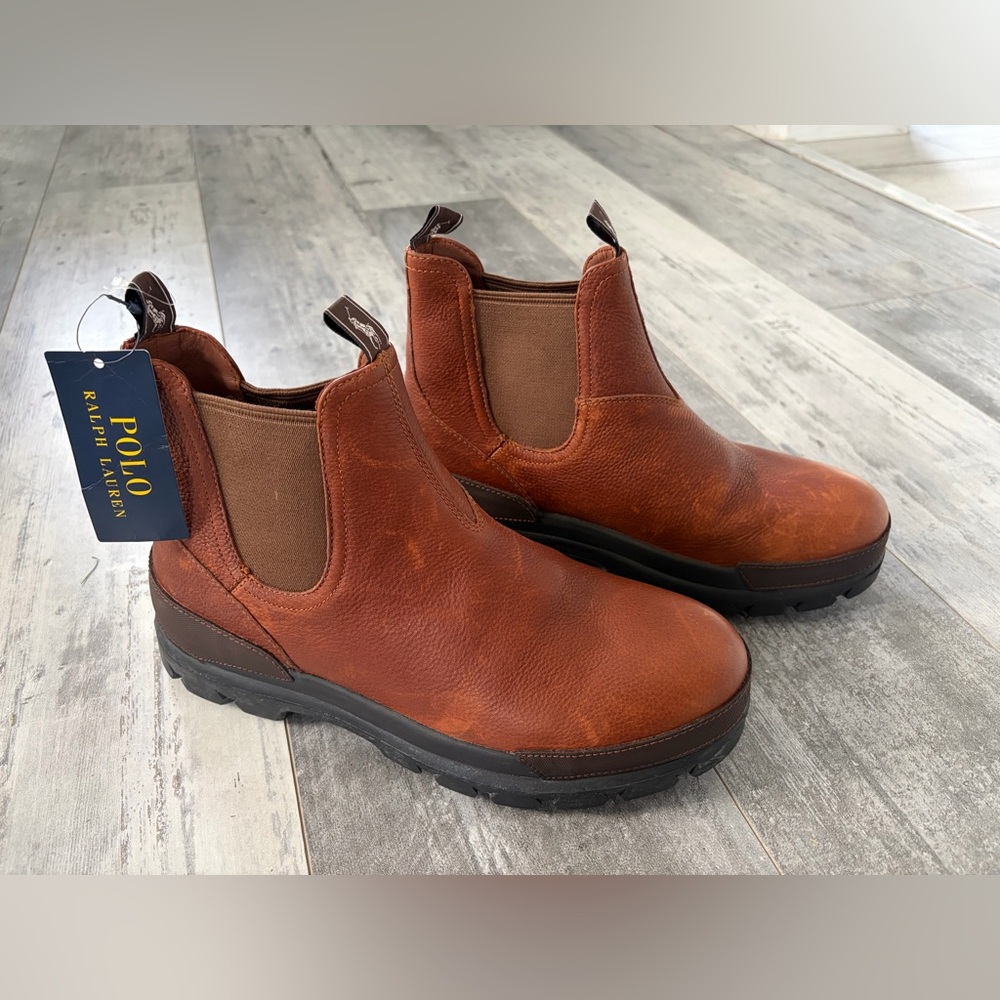 Polo Ralph Lauren Oslo Chelsea Chukka Ranger Leather Boots Brown Men’s Size 10.5